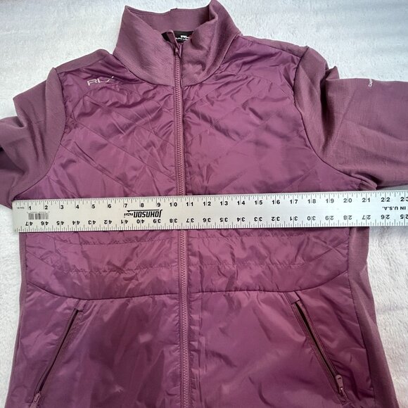 Ralph Lauren RLX Womens Hybrid Full-Zip Jacket Large Purple Full-Zip Lightweight - Picture 8 of 9